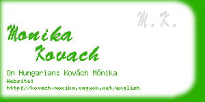 monika kovach business card