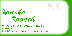 monika kovach business card